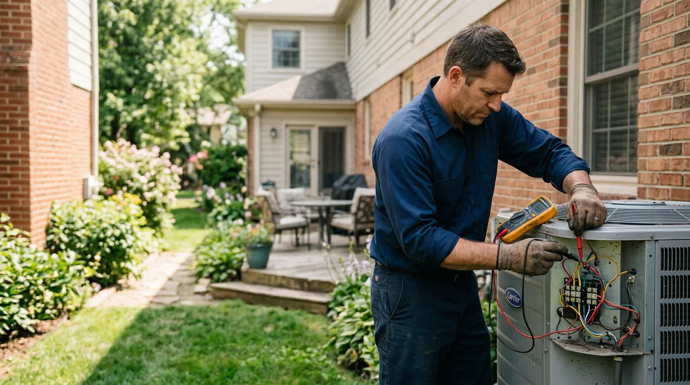 HVAC technician working near Holladay, TN